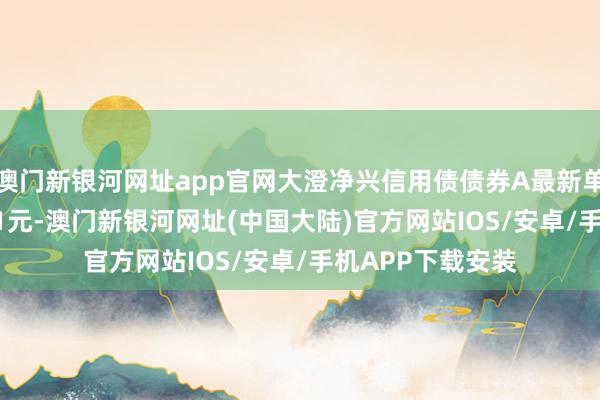 澳门新银河网址app官网大澄净兴信用债债券A最新单元净值为1.6191元-澳门新银河网址(中国大陆)官方网站IOS/安卓/手机APP下载安装