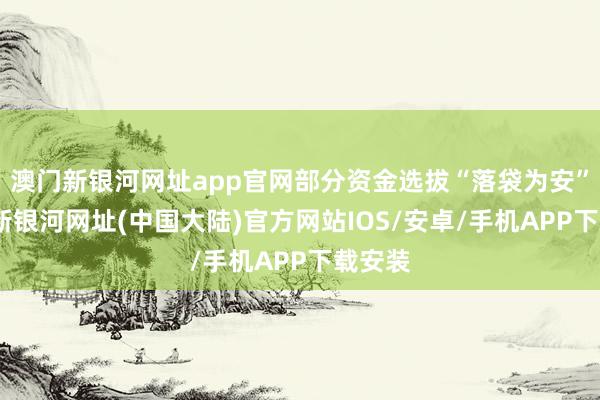 澳门新银河网址app官网部分资金选拔“落袋为安”-澳门新银河网址(中国大陆)官方网站IOS/安卓/手机APP下载安装